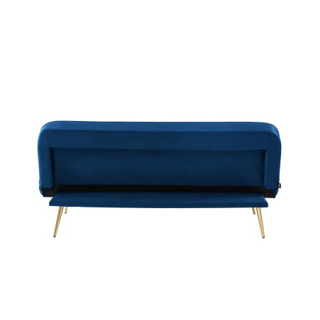AROMA bench blue velvet 3-seat convertible