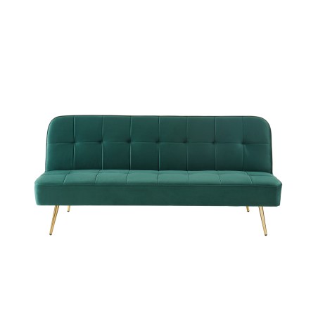AROMA bench green velvet 3-seat convertible