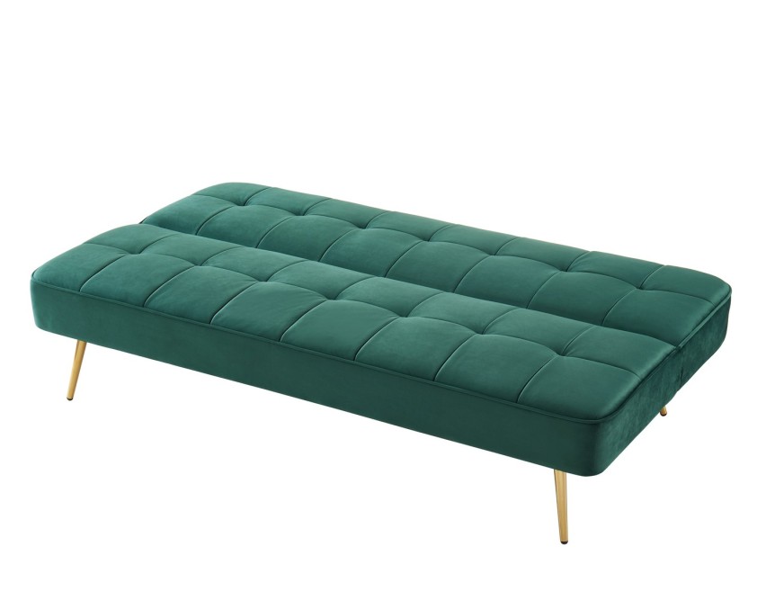 AROMA bench green velvet 3-seat convertible AROMA bench green velvet 3-seat convertible