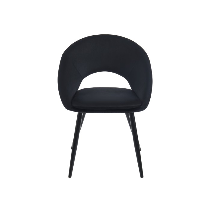 LEONIE chair black velvet black metal legs LEONIE chair black velvet black metal legs