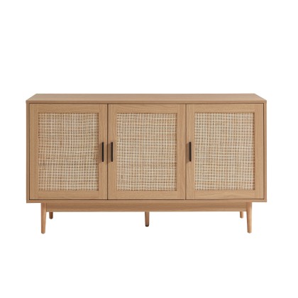 AMANA rattan cane 3-door buffet