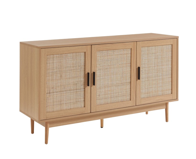 AMANA rattan cane 3-door buffet