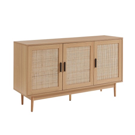 AMANA rattan cane 3-door buffet
